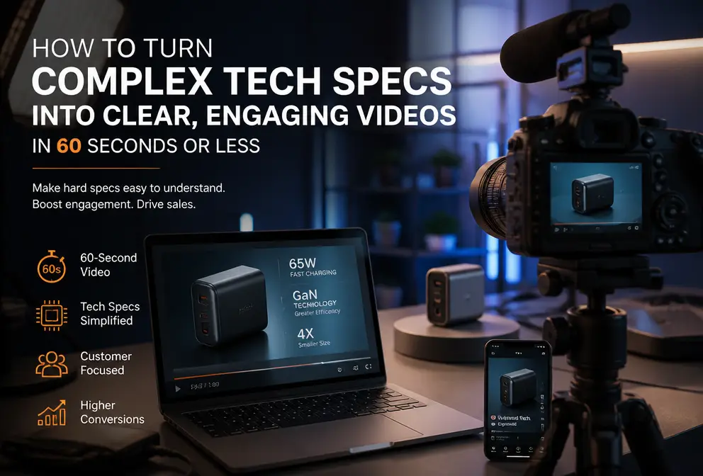 Tech Product Short Video Ads: Turn Hardcore Specs into User‑Understandable Visuals in 60 Seconds