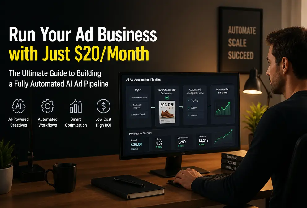 One-Person Company Spending $20 per Month: Guide to Building an AI-Powered Automatic Advertising Pipeline