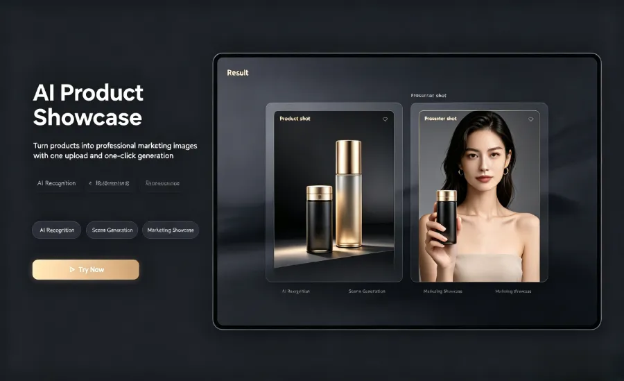 AI model showcasing fashion product in lifestyle scene