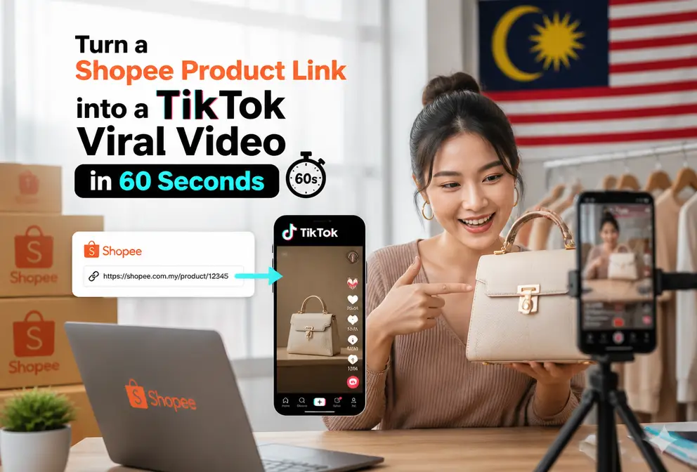 Malaysian Shopee Sellers: One Product Link Becomes a TikTok Viral Video in 60 Seconds