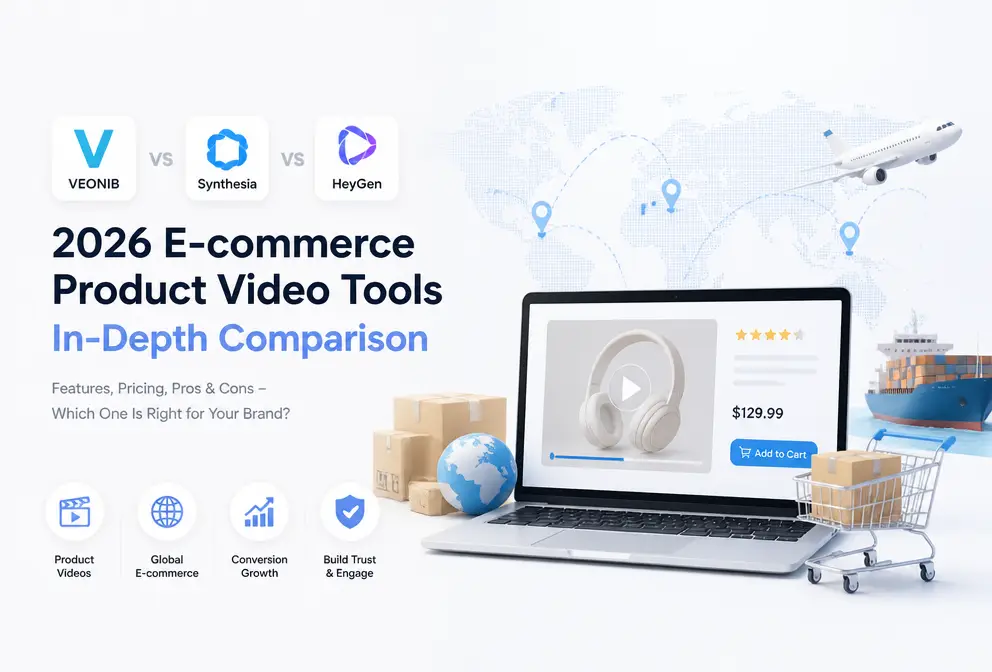 VEONIB, Synthesia, HeyGen: 2026 Horizontal Evaluation of E‑commerce Product Video Tools
