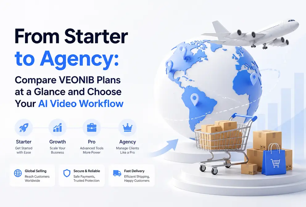 Od Starter po Agency: Jeden přehled balíčků VEONIB, vyberte správné tempo AI videí