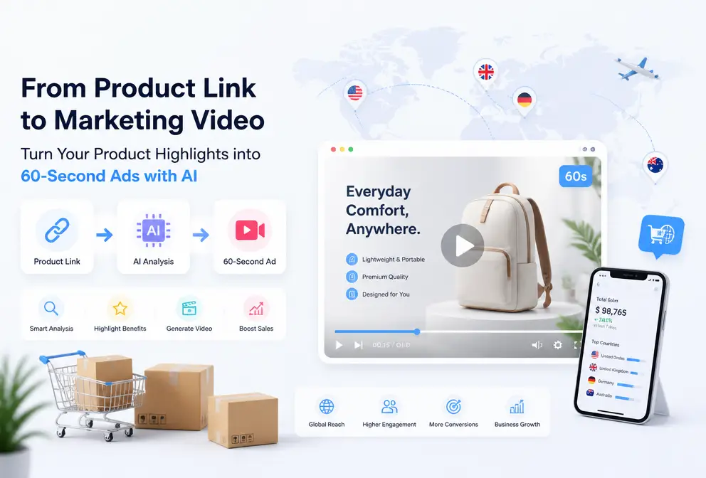 Od odkazu na produkt k marketingovému videu: pomocí AI přeměnit prodejní body produktu na 60 sekundovou reklamu