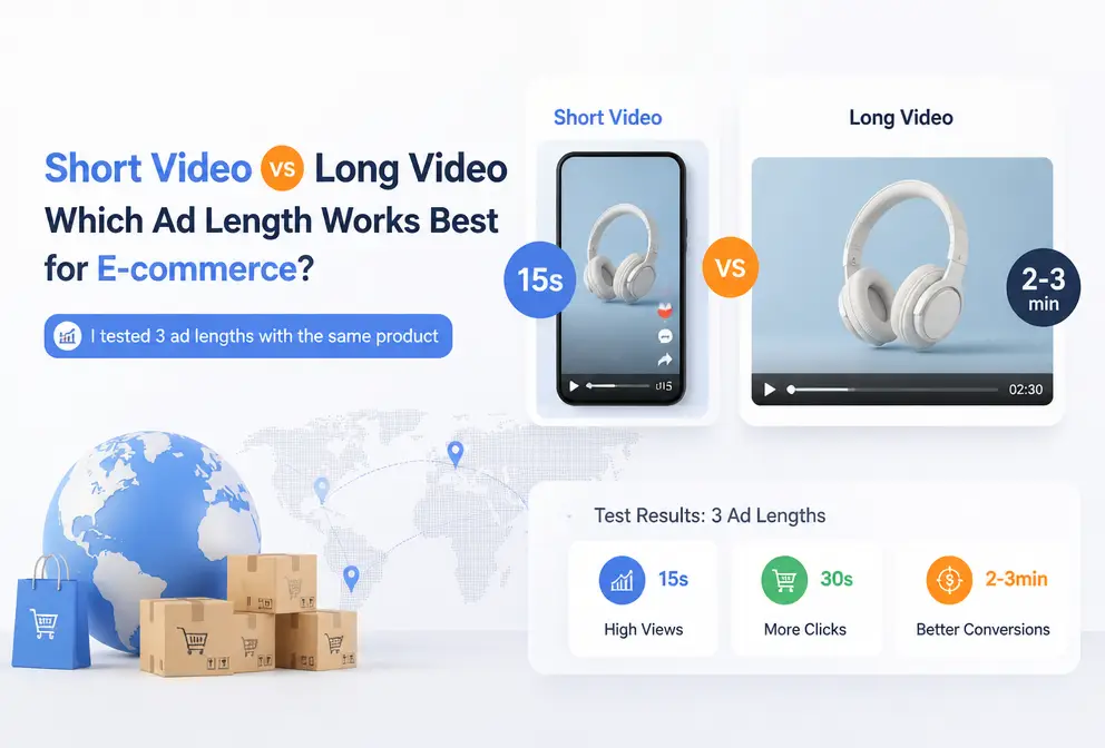 Short Video vs Long Video: How to Choose E‑commerce Ad Length? — I Tested Three Sets of Data with the Same Product