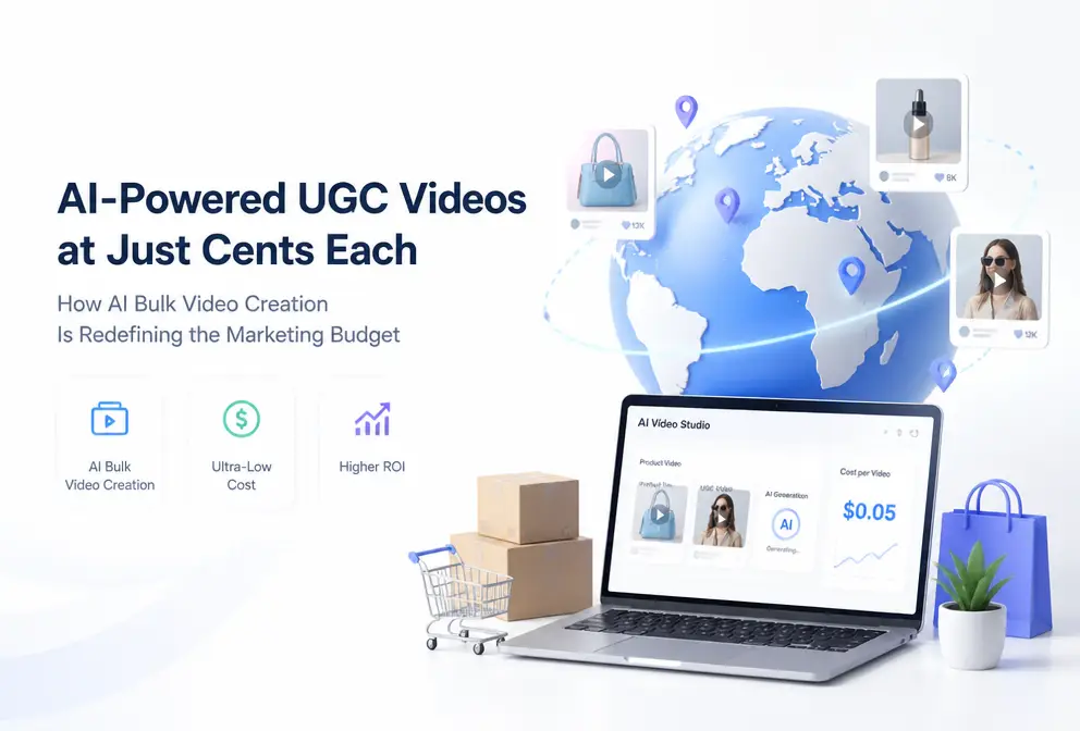 O custo de um vídeo UGC cai para poucos centavos: como a produção em massa por IA reescreve o livro de contabilidade de marketing