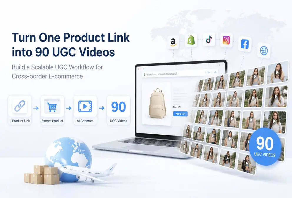 Gerar 90 vídeos a partir de um link de produto: Construindo um fluxo de trabalho UGC em lote