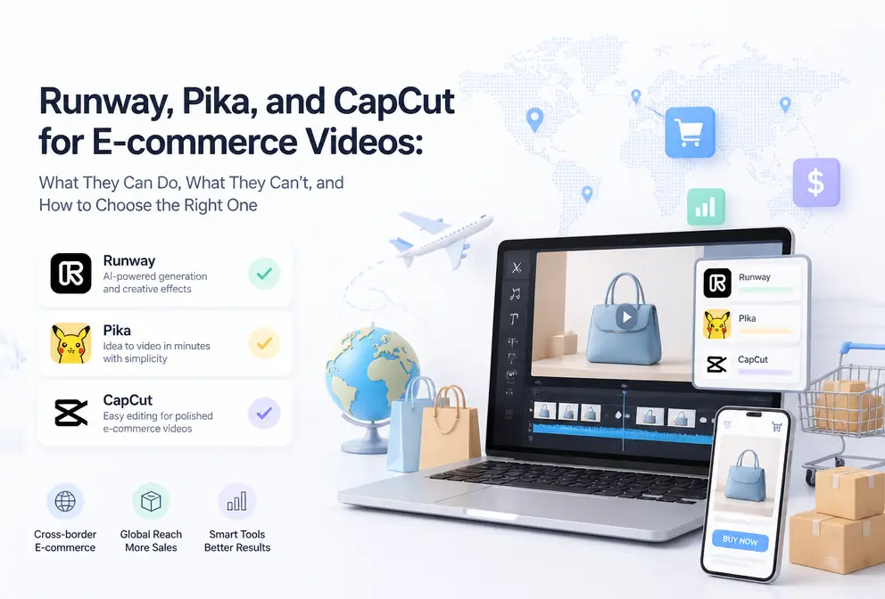 Runway, Pika, CapCut w produkcji wideo e‑commerce: co potrafią, czego nie potrafią, jak wybrać