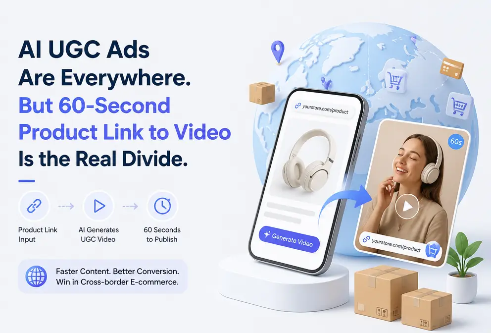 Creatify, Arcads, AdCreative are all doing AI UGC ads—why “directly output a 60‑second video from a product link” is still the watershed