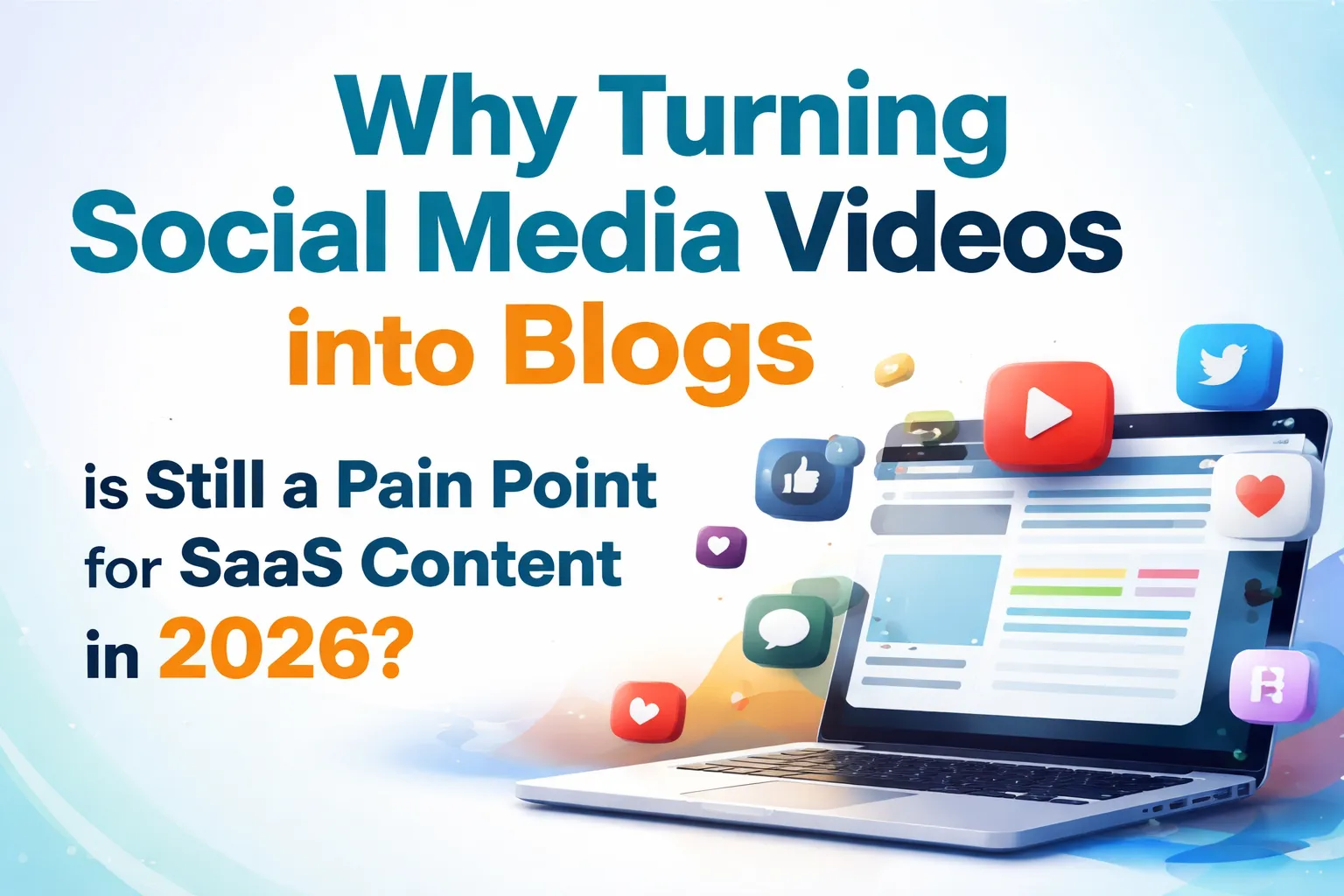 2026: Why Turning Social Media Videos into Blogs Remains a SaaS Content Operation Pain Point?