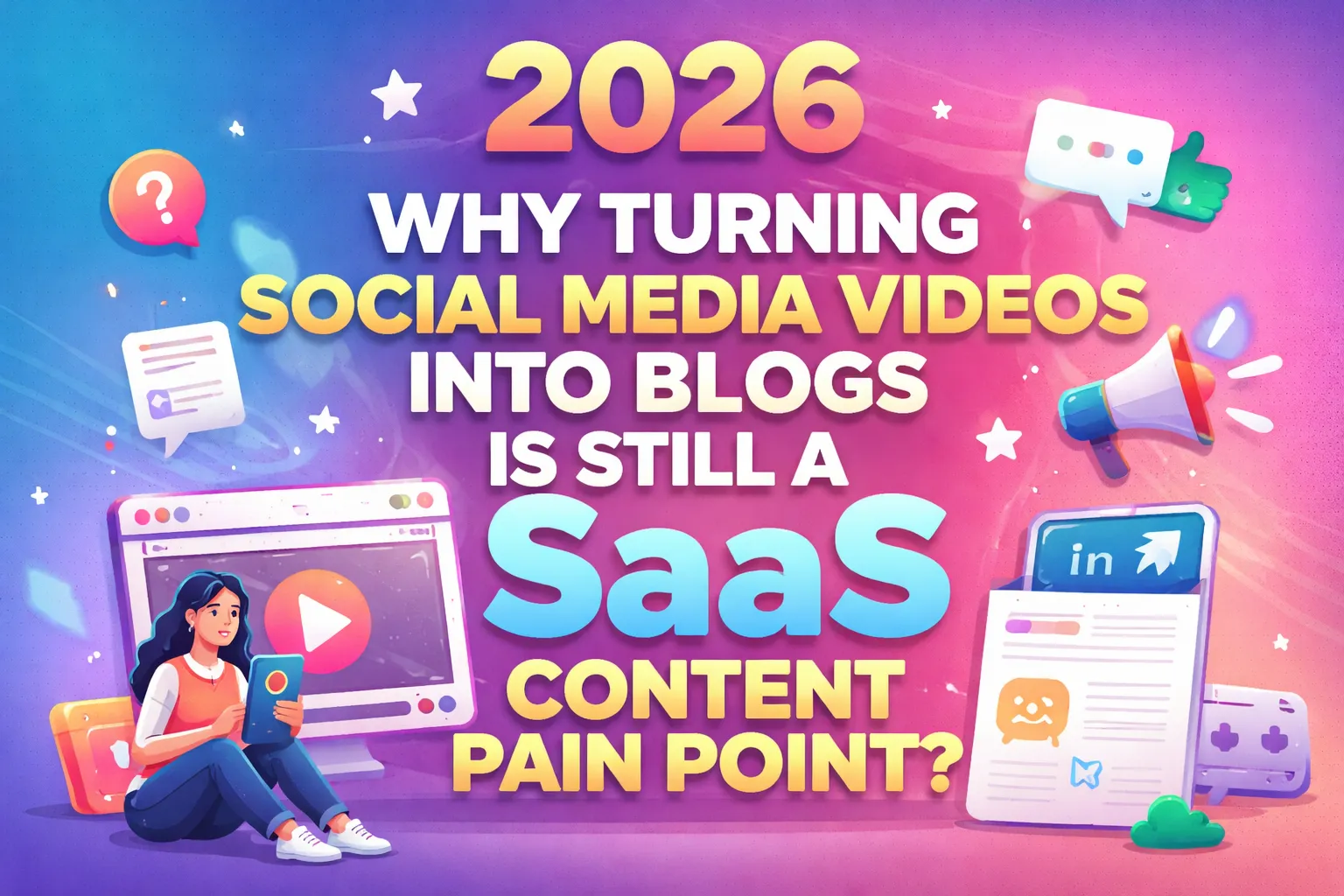 2026年，为什么将社媒视频转化为博客仍是SaaS内容运营的痛点？