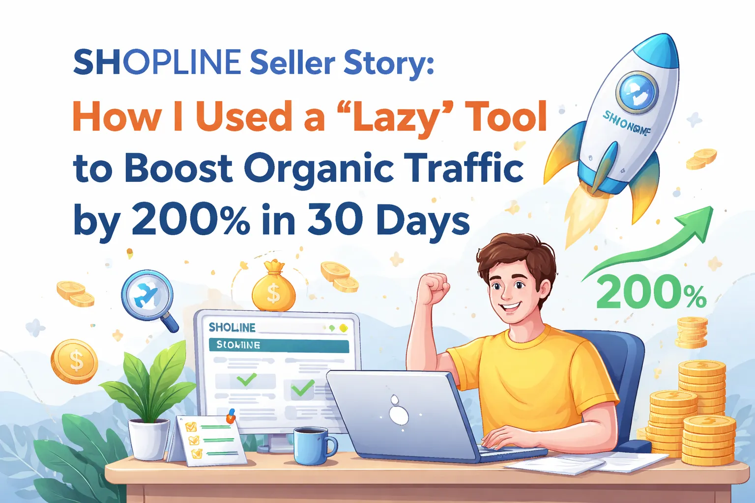 SHOPLINE Seller's Experience: How I Used a "Lazy" Tool to Boost Organic Traffic by 200% in 30 Days