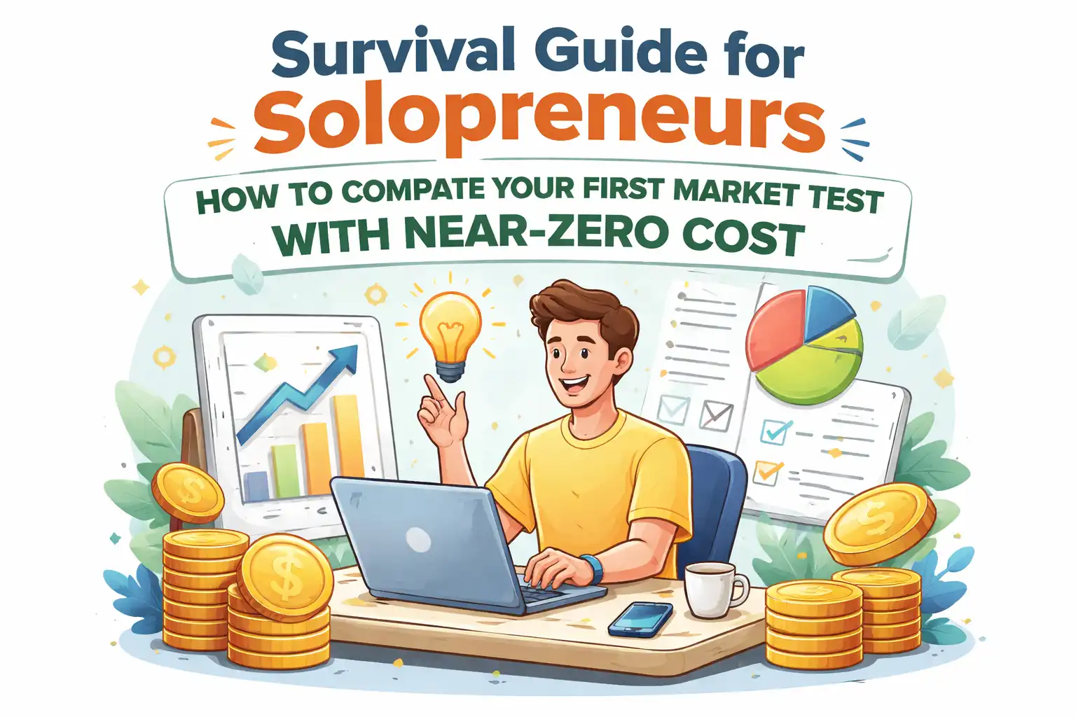 กฎการอยู่รอดของบริษัทคนเดียว: วิธีทำการทดสอบตลาดรอบแรกด้วยต้นทุนเกือบศูนย์