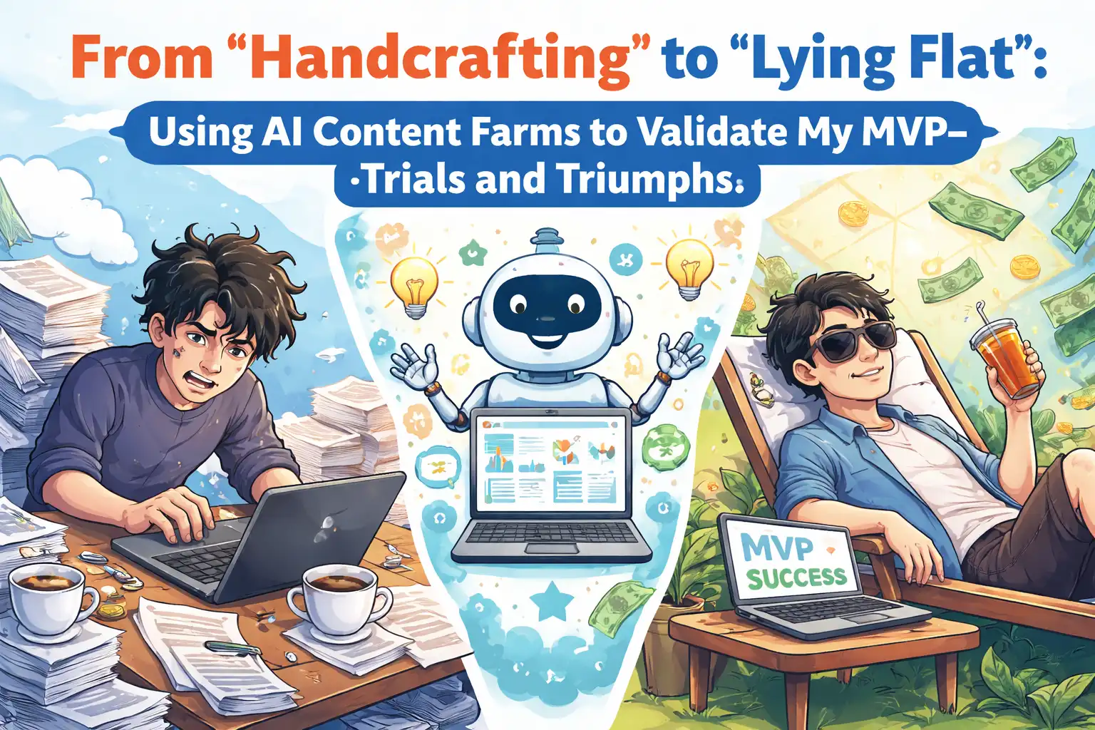 From “Handcrafted” to “Lying Flat”: I Used an AI Content Farm to Validate the Painful Yet Rewarding MVP