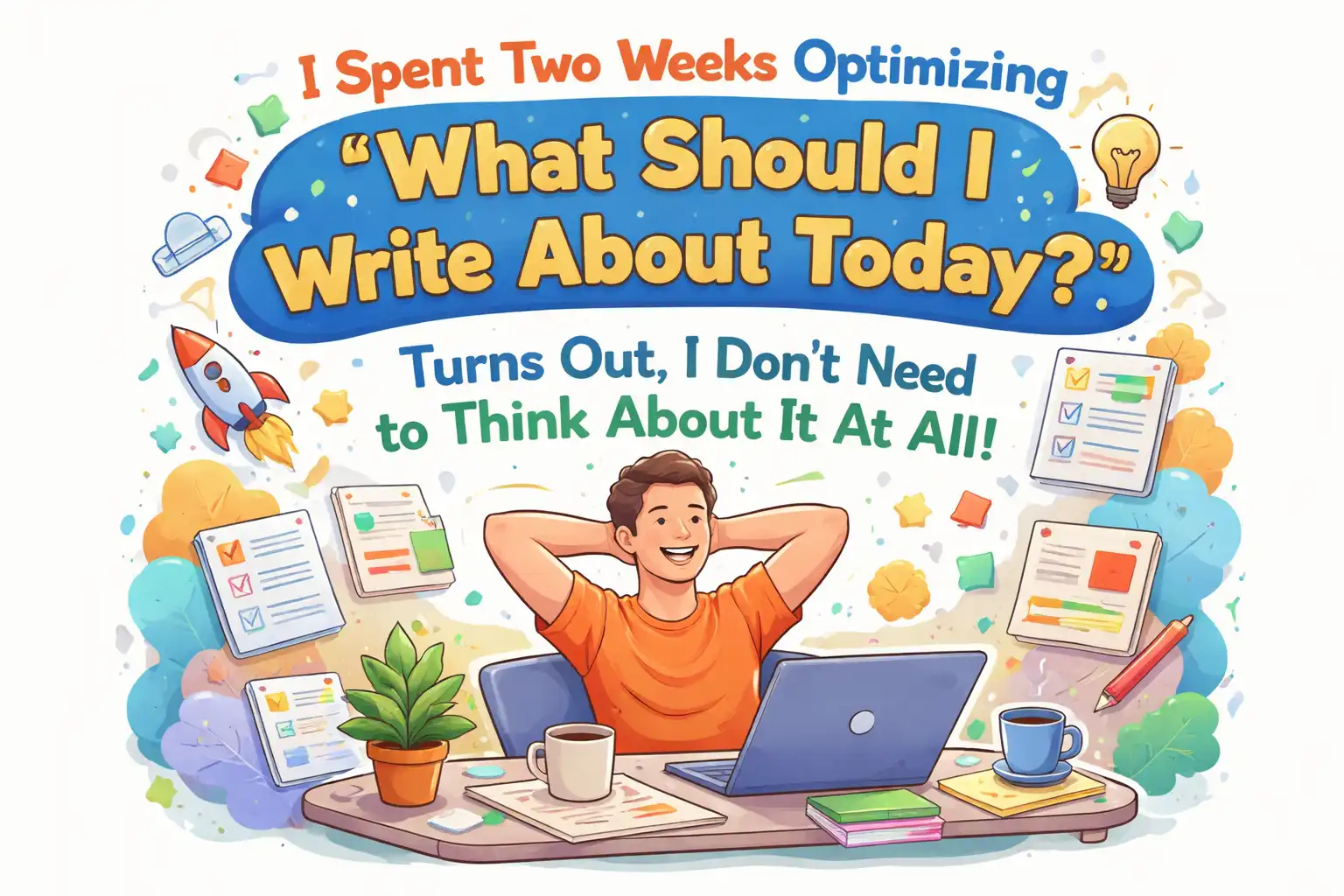 I Spent Two Weeks Optimizing the “What Do I Want to Write Today?” Question and Discovered I Don’t Need to Think About It at All