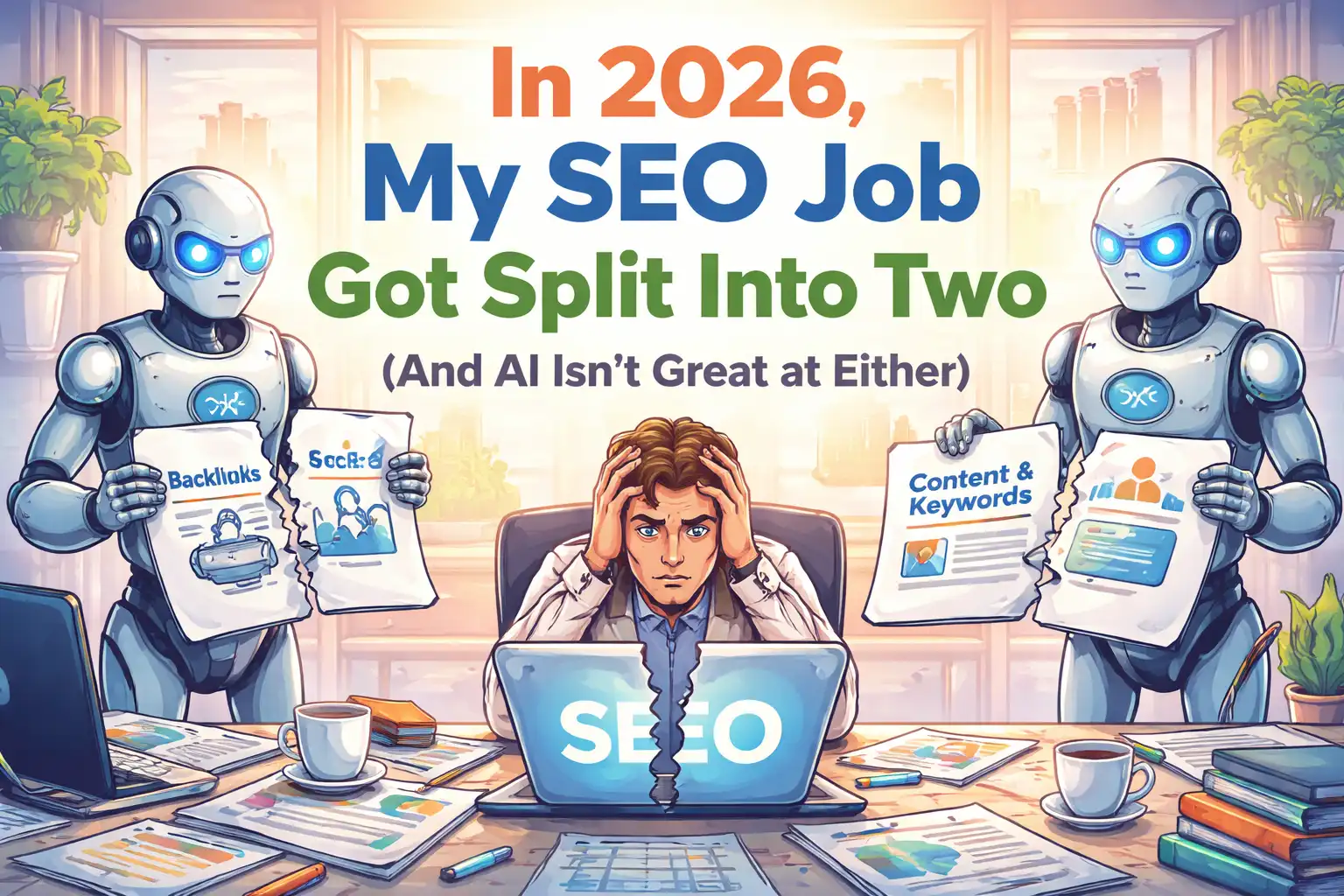 In 2026, My SEO Work Was Split into Two Pieces by AI (And I'm Not Very Good at Either)