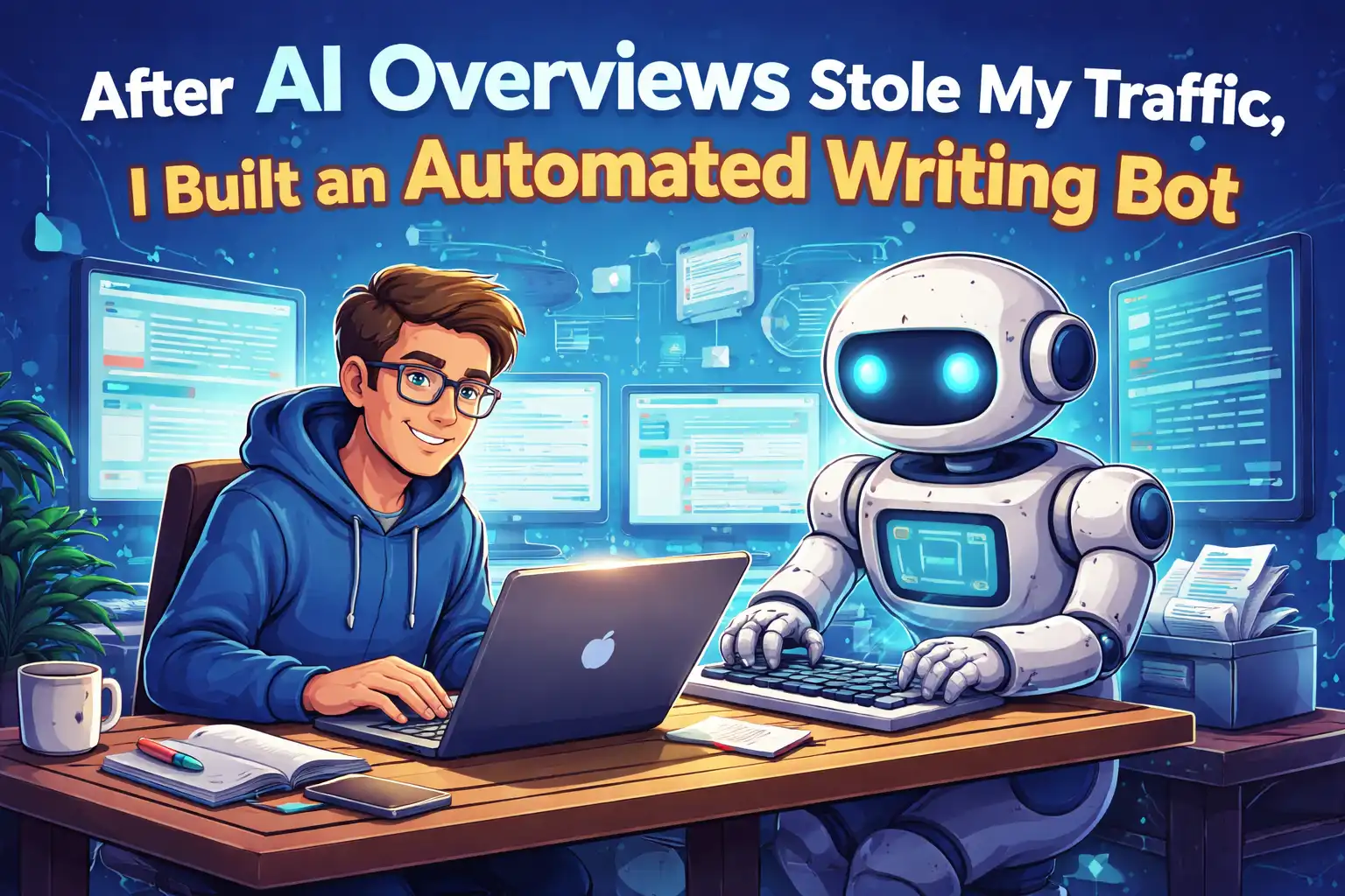When AI Overviews Took My Traffic, I Built an Automated Article‑Writing Bot