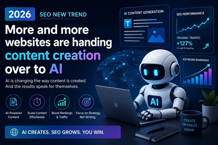 2026 SEO New Trends: More and More Sites Hand Over Content Production to AI
