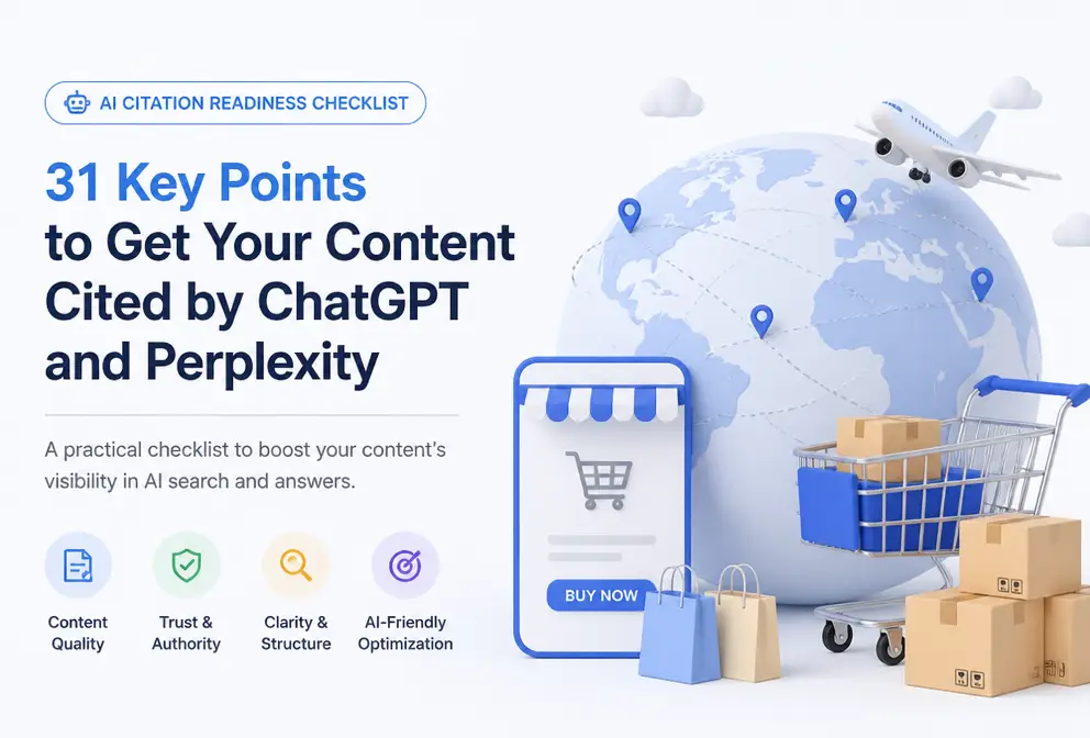 AI Citation Readiness Checklist: 31 Points to Get Your Content Cited by ChatGPT and Perplexity