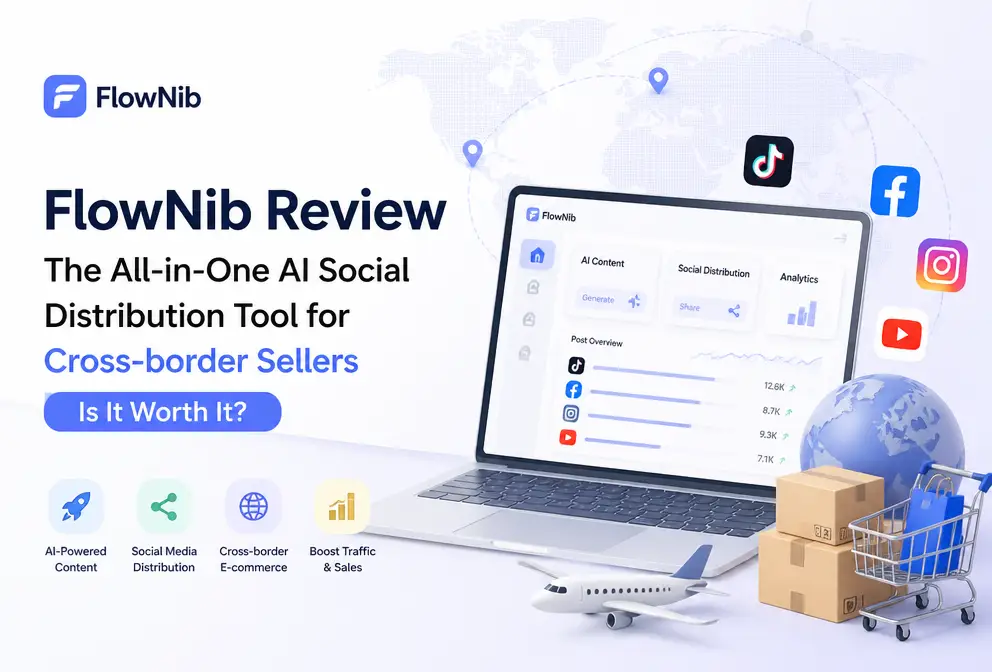 FlowNib 评测：跨境卖家的一站式 AI 社交分发工具，到底值不值？