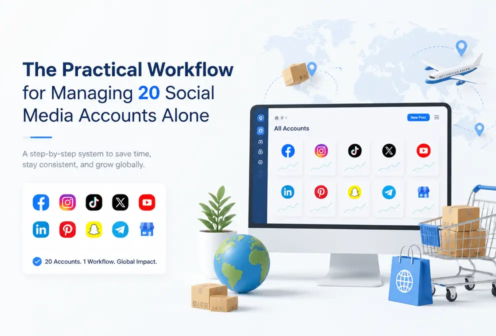One Person Managing 20 Social Media Accounts: Practical Workflow