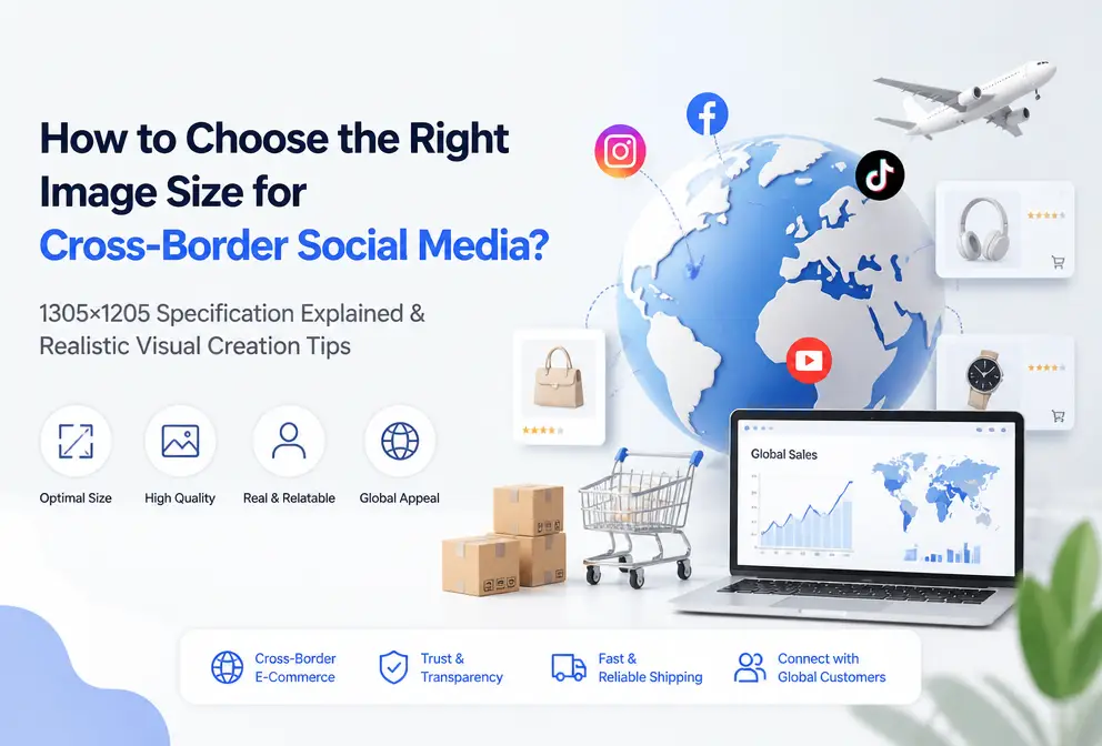 How to Choose Sizes for Cross‑Border Social Media Images? 1305×1205 Specification Analysis and Tips for Creating Real‑Feeling Assets