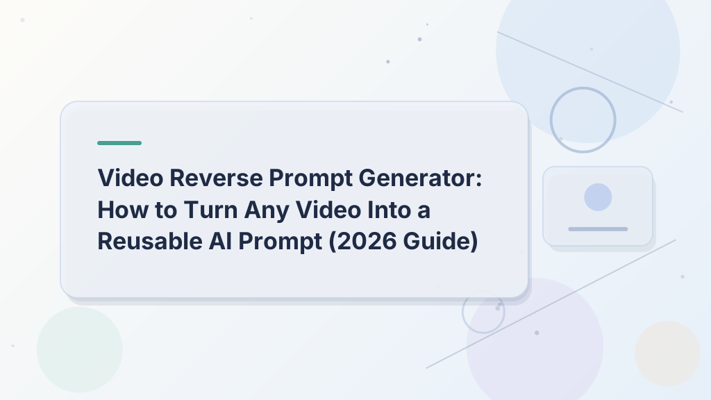 Video Reverse Prompt Generator: How to Turn Any Video Into a Reusable AI Prompt (2026 Guide)