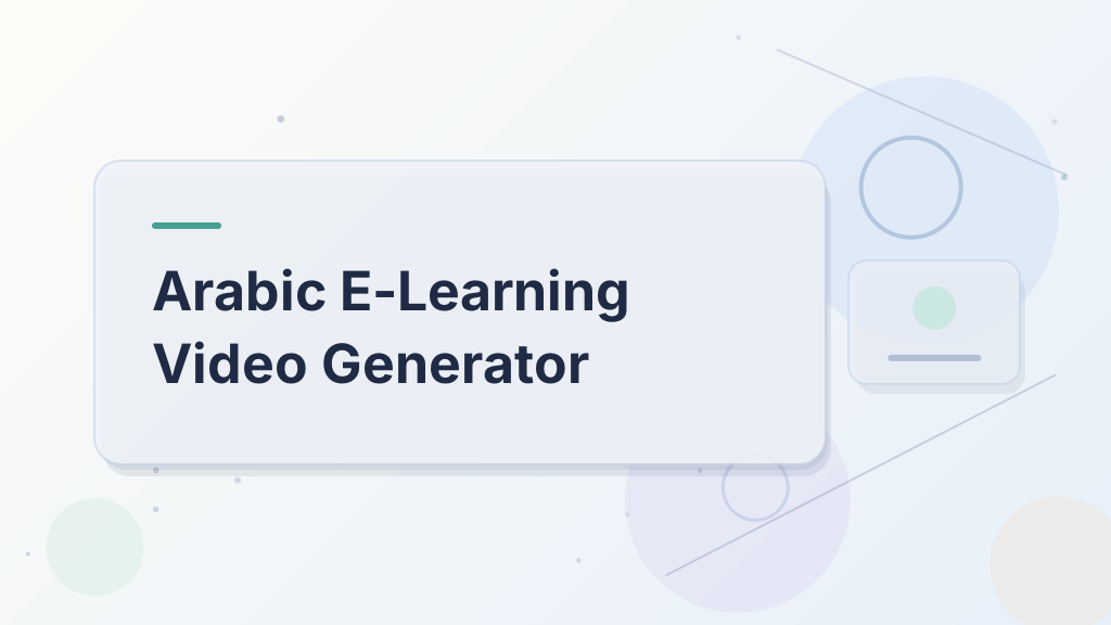 Arabic E-Learning Video Generator