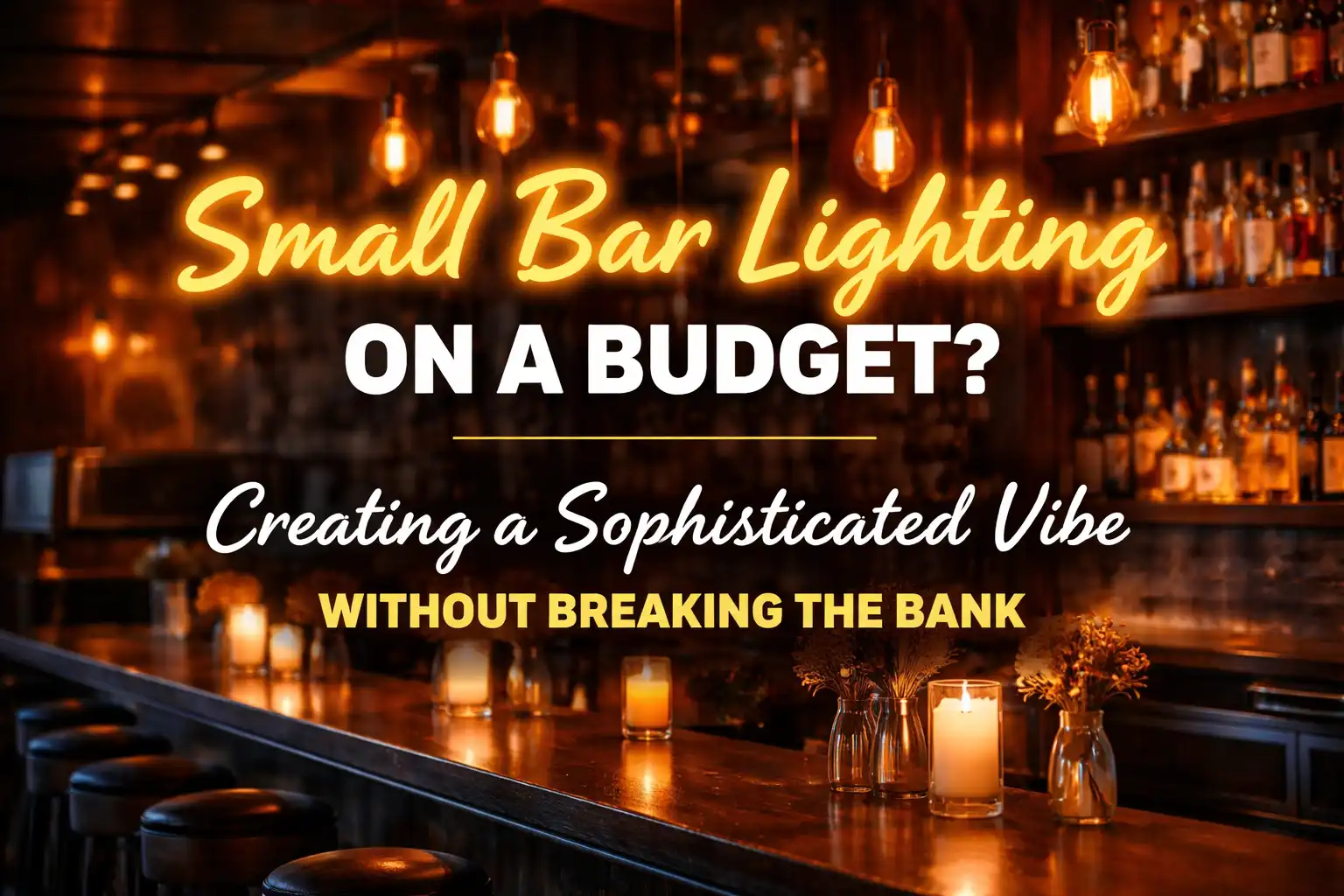 Limited Lighting Budget for Small Bars? Sophistication Isn’t About Throwing Money at It