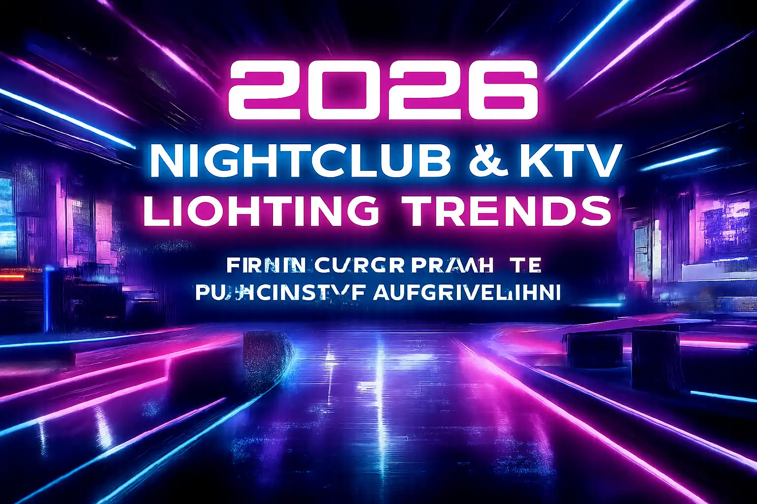 2026 Nightclub and KTV Lighting Design Trends: From Cyberpunk to Future Minimalism