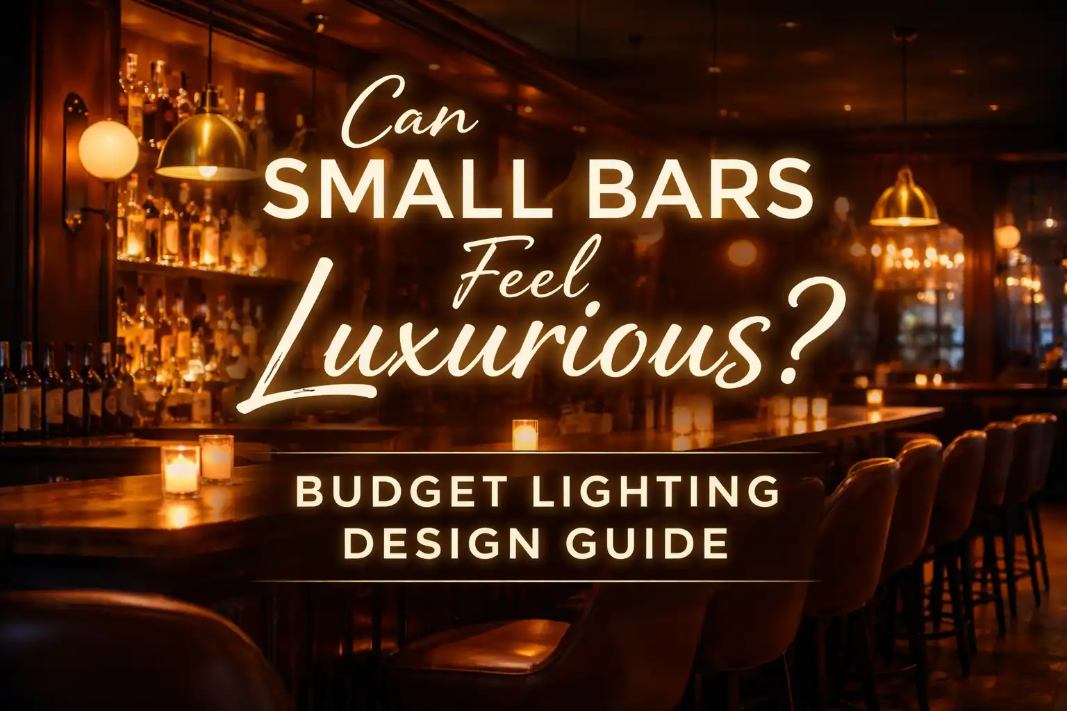 Can a Small Bar Achieve a High‑End Feel? Low‑Budget Lighting Design Guide