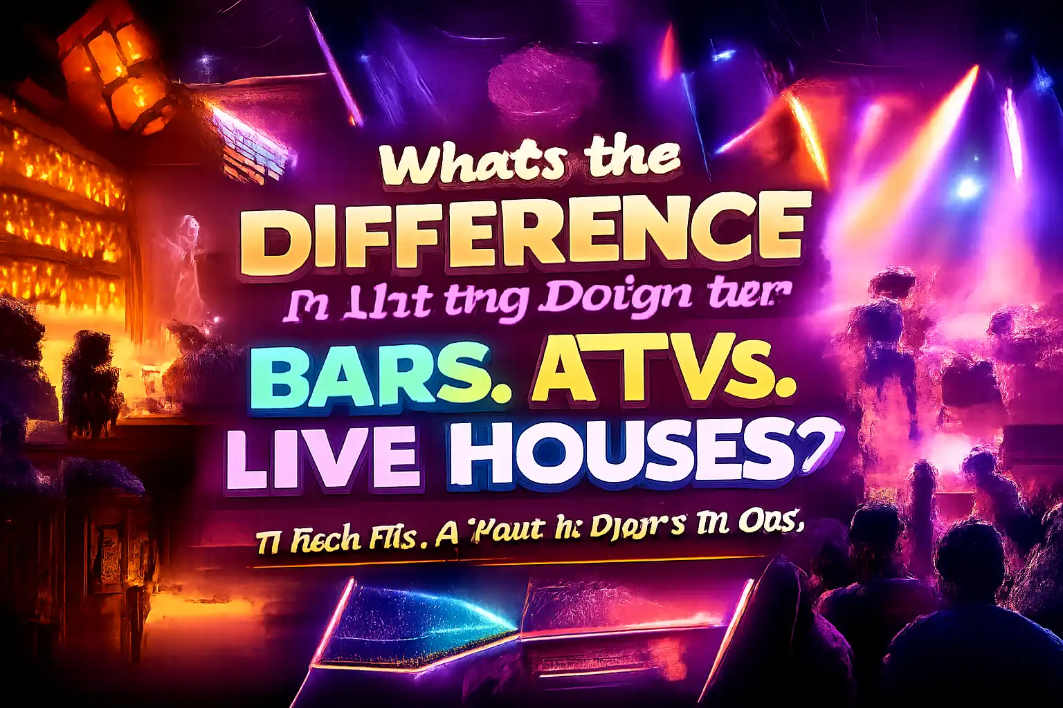 What are the differences in lighting design for bars, KTVs, and LiveHouses? It took me a year to figure it out
