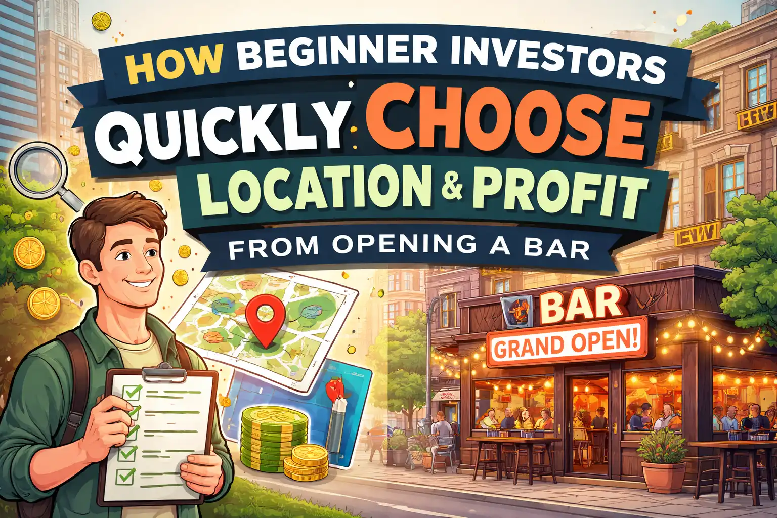 How New Investors Quickly Choose a Location and Achieve Bar Opening Profitability