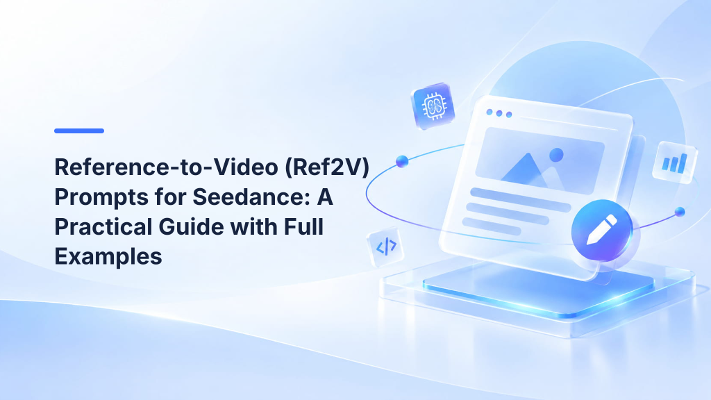 برومبتات التحويل من المرجع إلى الفيديو (Ref2V) لـ Seedance: دليل عملي شامل مع أمثلة كاملة