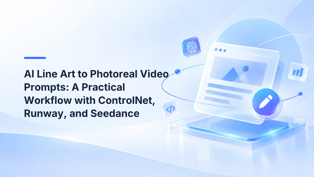 AI Line Art to Photoreal Video Prompts: A Practical Workflow with ControlNet, Runway, and Seedance