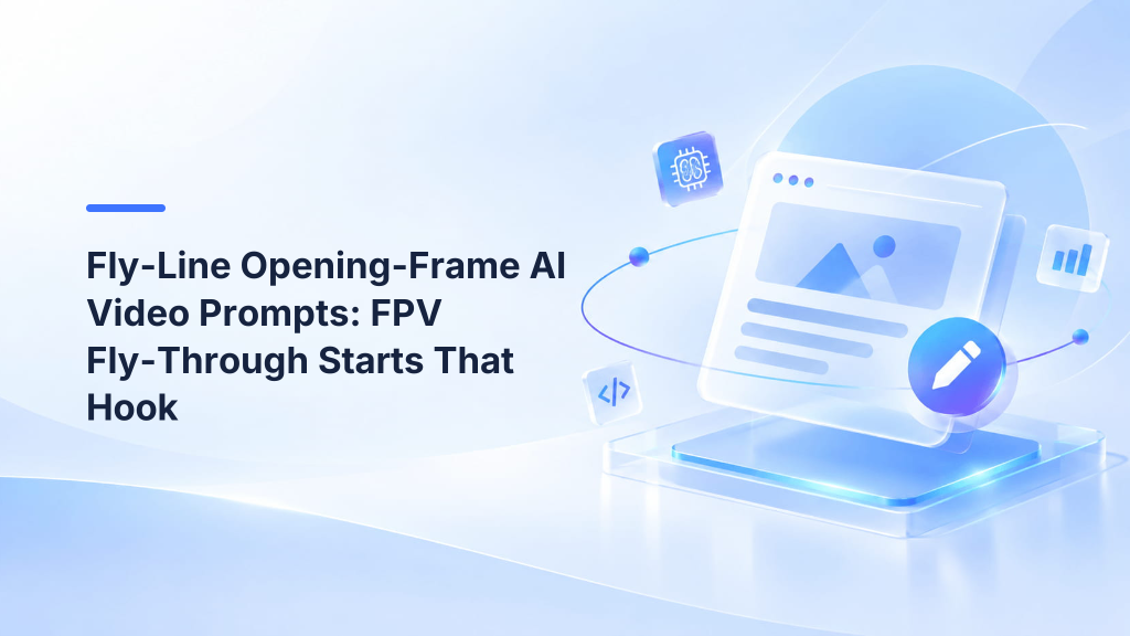 برومبتات فيديو AI بنمط fly-line لافتتاحية اللقطة: بدايات FPV fly-through التي تشدّ المشاهد
