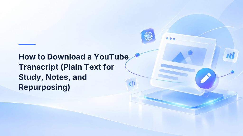 How to Download a YouTube Transcript (Plain Text for Study, Notes, and Repurposing)