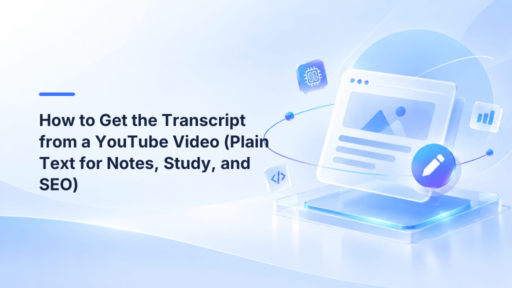 How to Get the Transcript from a YouTube Video (Plain Text for Notes, Study, and SEO)