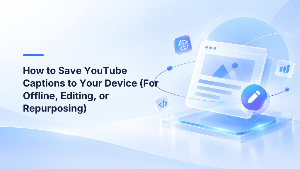 How to Save YouTube Captions to Your Device (For Offline, Editing, or Repurposing)