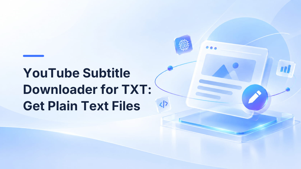 YouTube Subtitle Downloader for TXT: Get Plain Text Files