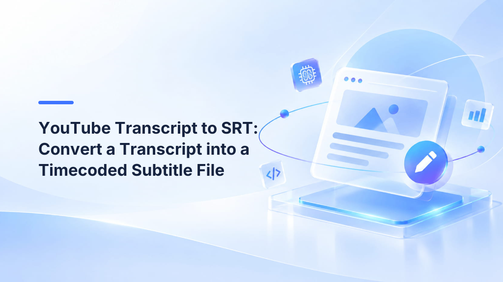 YouTube Transcript to SRT: Convert a Transcript into a Timecoded Subtitle File
