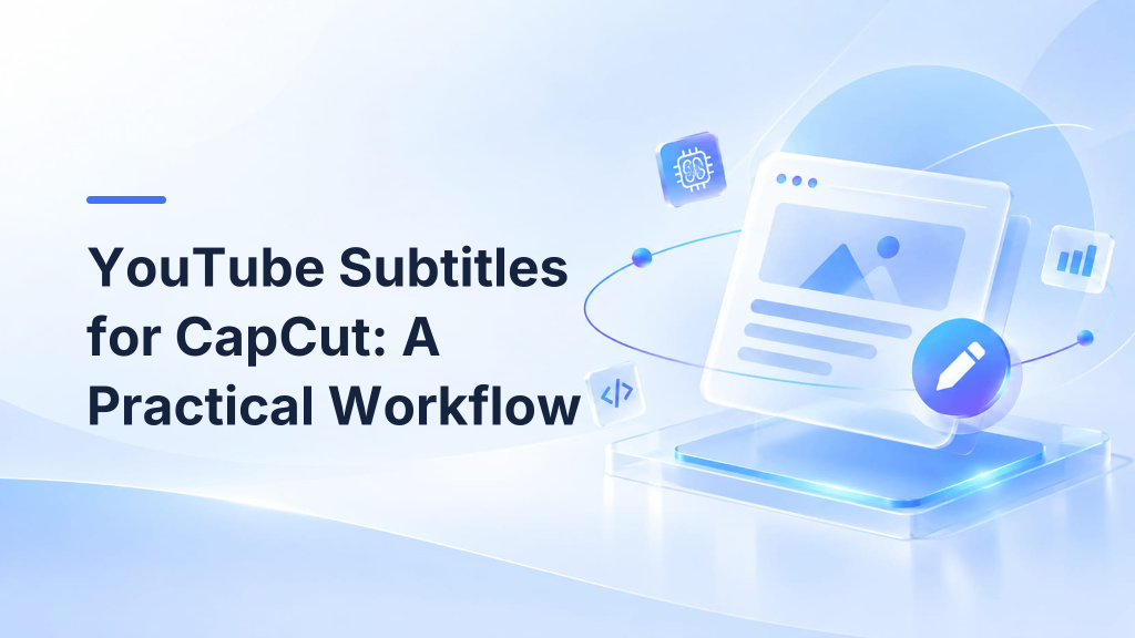 YouTube Subtitles for CapCut: A Practical Workflow