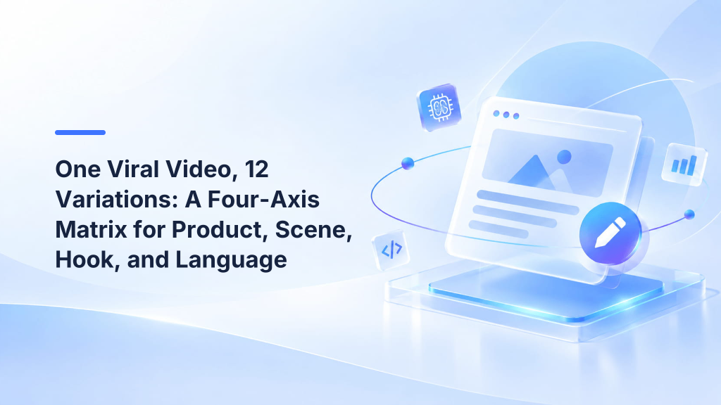One Viral Video, 12 Variations: A Four-Axis Matrix for Product, Scene, Hook, and Language