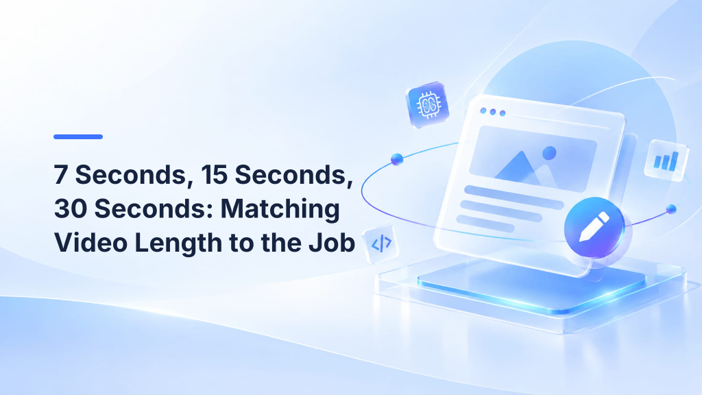 7 Seconds, 15 Seconds, 30 Seconds: Matching Video Length to the Job