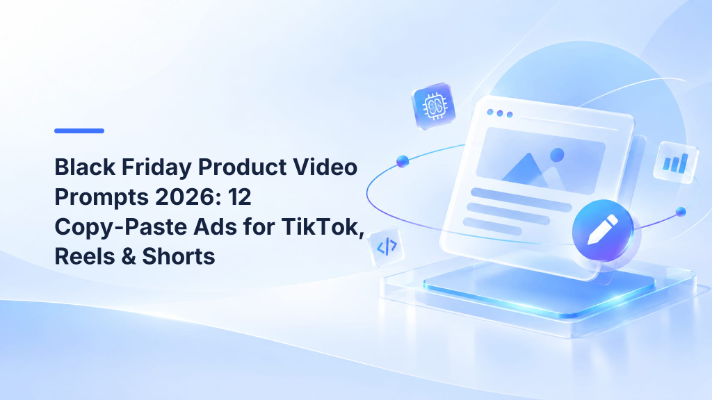 Black Friday Product Video Prompts 2026: 12 Copy-Paste Ads for TikTok, Reels & Shorts