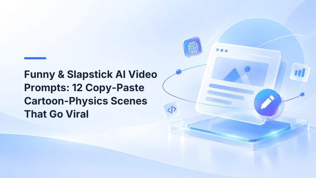 搞笑AI视频提示词：12条卡通物理场景一键复制