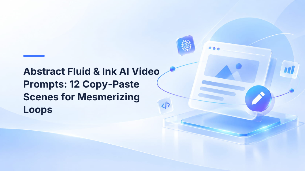 Abstract Fluid & Ink AI Video Prompts: 12 Copy-Paste Scenes for Mesmerizing Loops